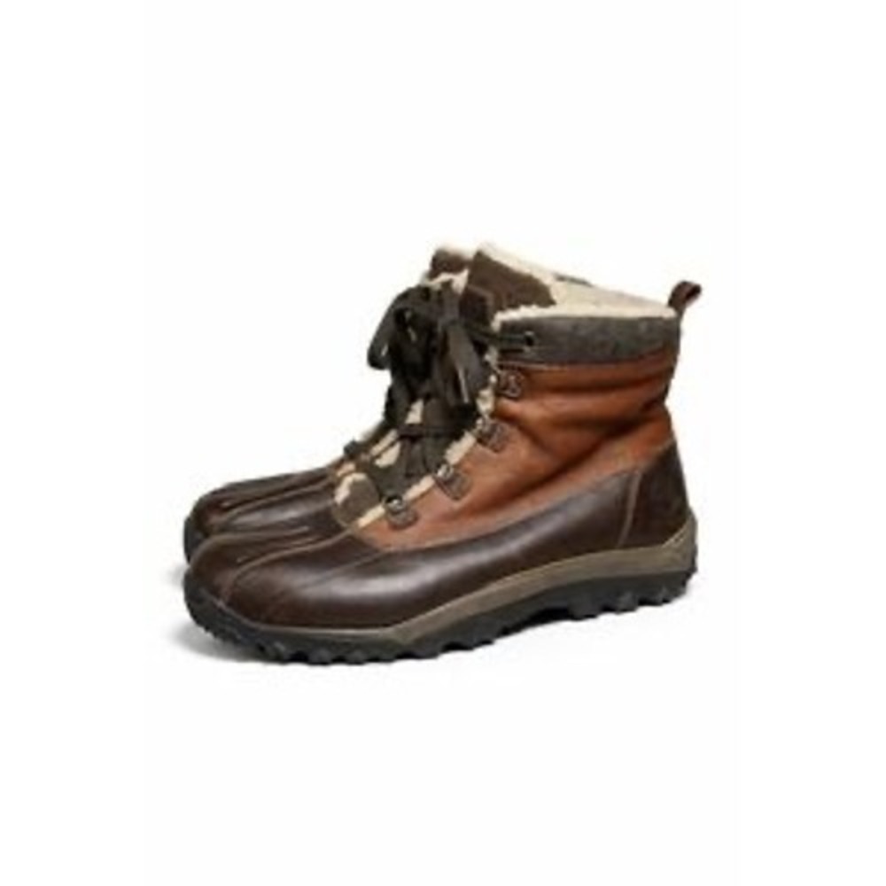 Timberland Waterproof Winter Boots Brown Leather Faux Fur Lined 93104 Mens 10.5M